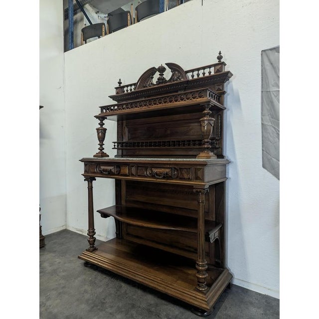 Renaissance Serving Cart in Solid Walnut For Sale - Image 6 of 14