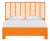 Liam Standard Bed King - Orange For Sale