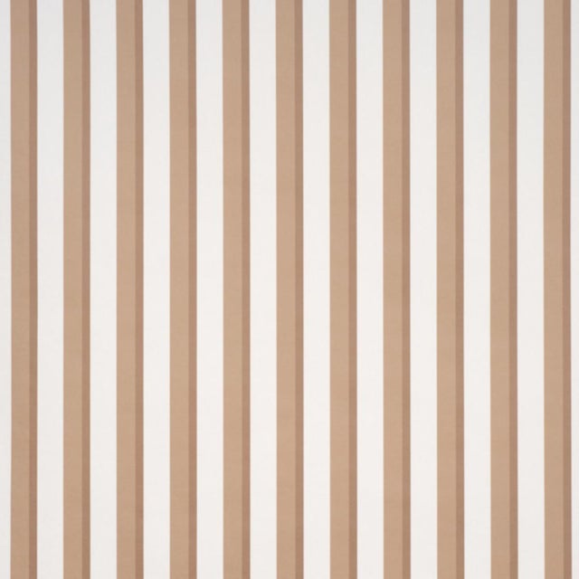 Schumacher Rigsby Stripe Wallcovering In Driftwood For Sale
