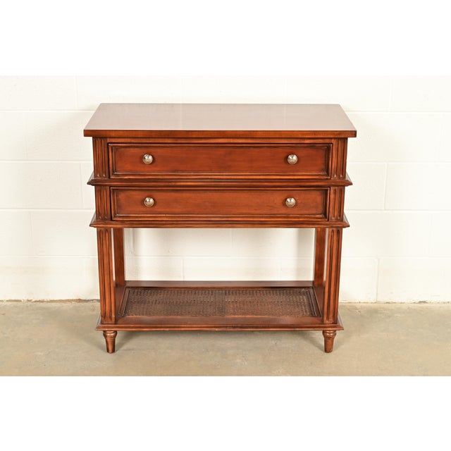 A gorgeous French Regency Louis XVI style console table, sofa table, or buffet server By Drexel Heritage USA, Circa Late...