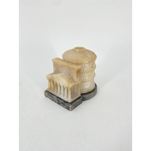 Hand-Carved Miniature Alabaster Model of the Pantheon in Rome, 1900 For Sale - Image 10 of 13