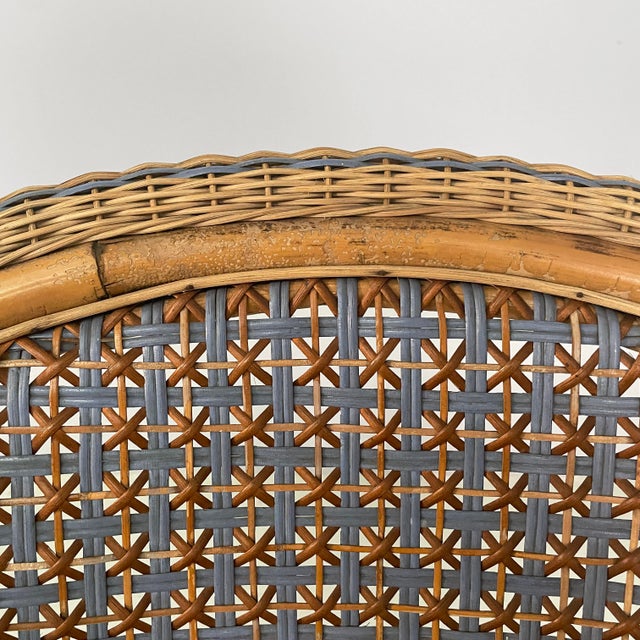 Wood Art Nouveau Italian Chairs with Armrest in Rattan, 1900s, Set of 2 For Sale - Image 7 of 18