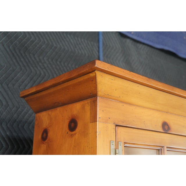 1970s Handmade Vintage Early American Pine Stepback Cupboard Display