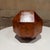 For your consideration, a vintage polyhedral box crafted from burled wood veneer. It features a complex geometric shape,...