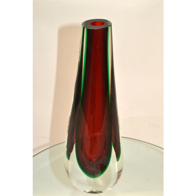 1960s Flavio Poli Sommerso Seguso Murano Glass Vase Italy For Sale - Image 12 of 13