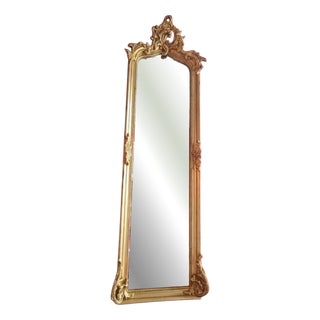 High Gilded Crested Mirror For Sale