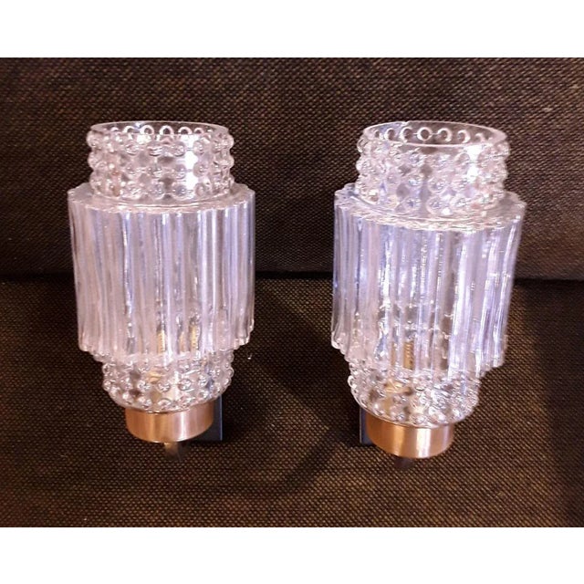 Sconces With Black Lacquered Iron Mounting, 1970s, Set of 2 For Sale - Image 3 of 6