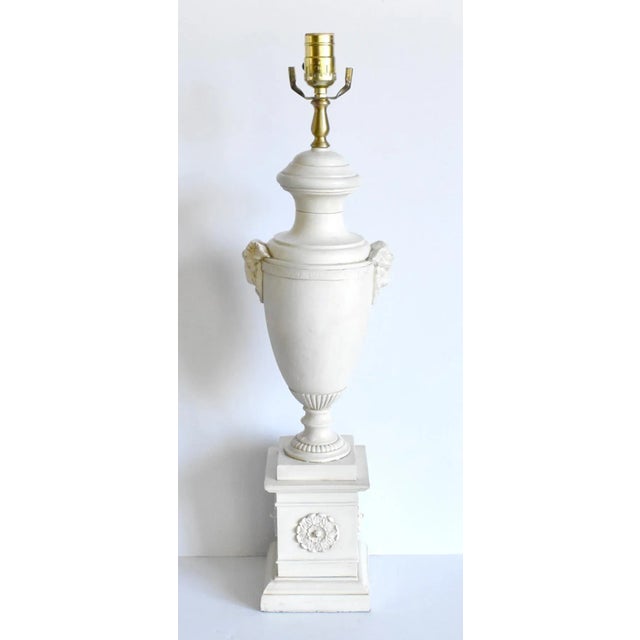 Vintage Mid-Century Ram's Head Neoclassical Table Lamp For Sale - Image 4 of 13