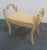 Late 20th Century French Style Creamed Distressed Vanity Bench For Sale - Image 5 of 7