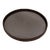 Artifacts Rattan Round Serving/Ottoman Tray with Glass Insert in Tudor Black - 19" For Sale