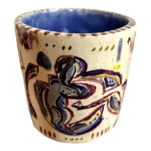 Post Modern Abstract Studio Pottery Cup