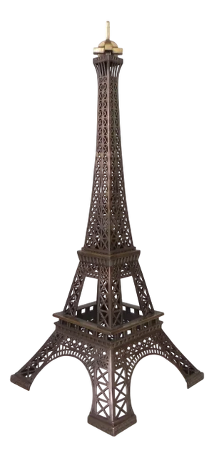 Large High Bronze Eiffel Tower with Lighting, 1970s
