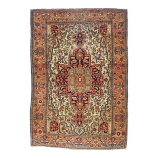 Antique Persian Farahan Sarouk Rug 3’3" X 4’10" For Sale