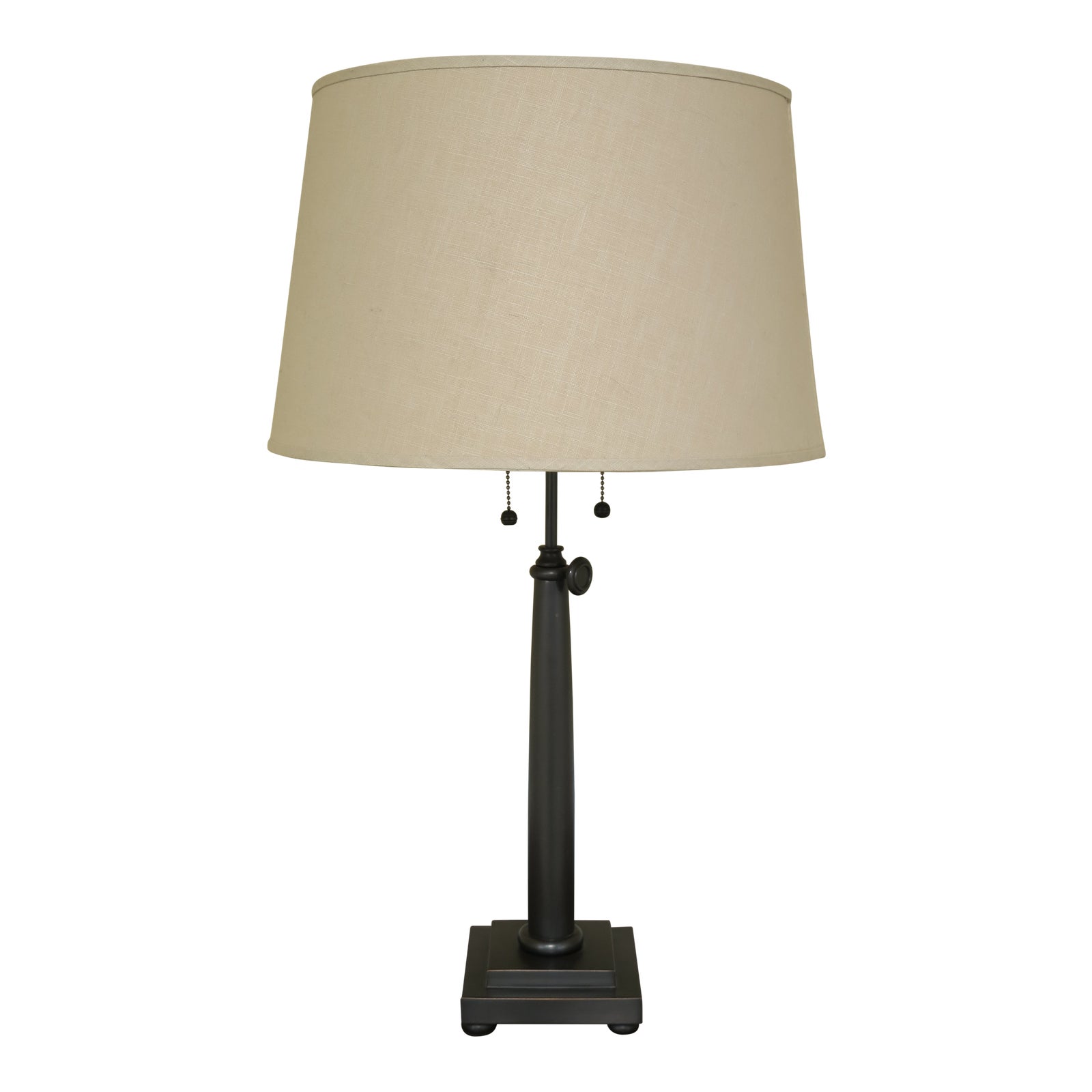 Restoration Hardware Bronze Finish Table Lamp W. Shade Chairish