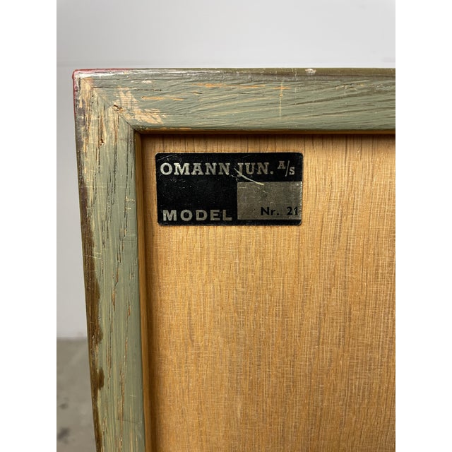 Low Sideboard in Oak with Sliding Doors from Omann Jun Møbelfabrik, Denmark, 1960s For Sale - Image 9 of 12
