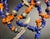 Vintage Navajo Native American Style, Lapis and Coral Shell Necklace, Sterling Silver Hollowed Body ‘Navajo Pearls’ and Silver Feathered Accents. For Sale In South Bend - Image 6 of 7