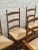 Mid 20th Century Set of 6 Rustic Style Beech Ladder Back Dining Chairs With Rush Seats For Sale - Image 9 of 11