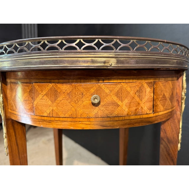 French Oval Lamp Table, 1880 For Sale - Image 10 of 15