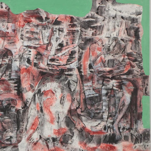 Green Don Stacy Large-Scale Abstract Figural Nudes Acrylic Painting For Sale - Image 8 of 9