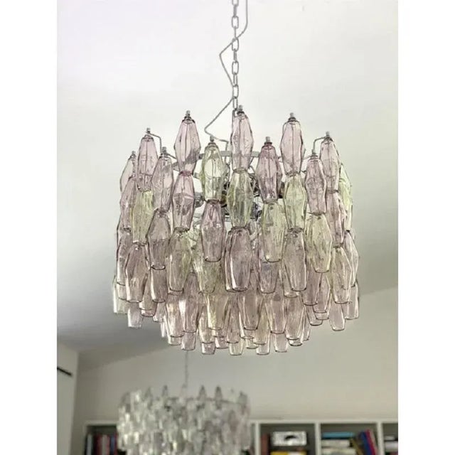 Multicolor Poliedri Murano Glass Chandelier by Simoeng For Sale - Image 10 of 12