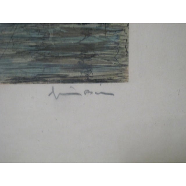 Italian Bela Sziklay Signed Canals of Venice Italy Framed Hand Colored Etching Print #2 For Sale - Image 3 of 7