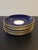 Antique Minton Blue Gold Rimmed Porcelain Saucers - Set of 6 For Sale - Image 9 of 11