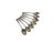 Art Deco Brass Spoons, 1950s, Set of 6 For Sale - Image 9 of 9