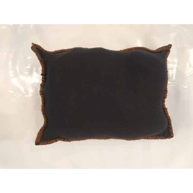 Pillow made with genuine hand made antique Persian rug fragment- Poly fill with fabric backing and sewn closure-