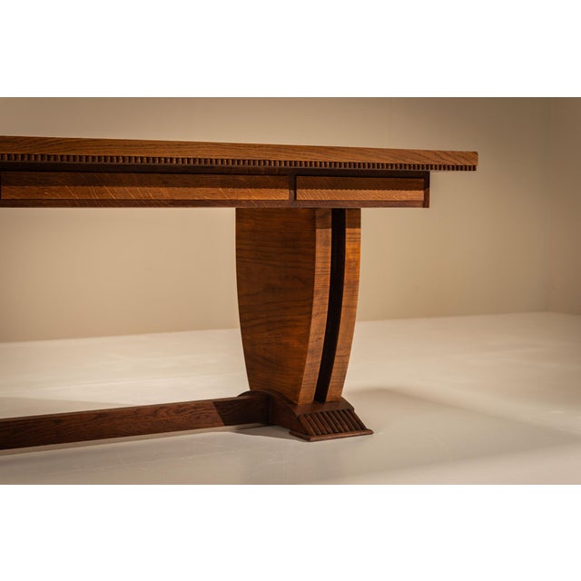Desk in Ash Veneer and Dark Stained Details by Pier Luigi Colli, Italy, 1930s For Sale - Image 13 of 18