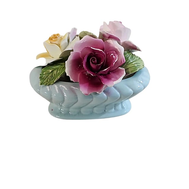 Ceramic 1950s Porcelain Flower Basket Trio - Thorley China and Napcoware For Sale - Image 7 of 12