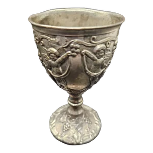 Corbell & Co Silverplated Repousse Cup Signed English Maker Mark