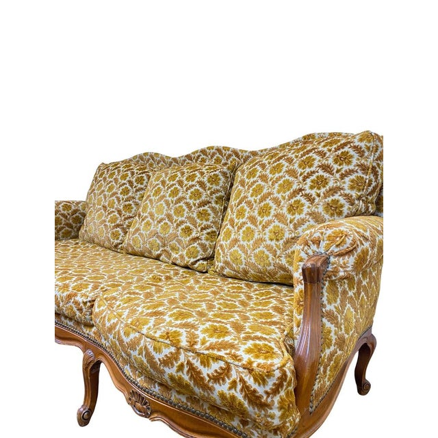 Louis XV Yellow 3-Seater Sofa, in Very Good conditions. Designed before 1890