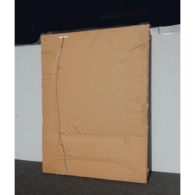 Large 51" Tall Vintage French Baroque Silver Ornate Wall Mantle Picture Frame For Sale - Image 17 of 17