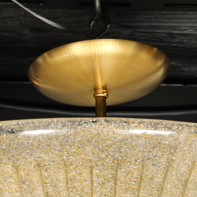 Pair of Mid-Century Barovier Y Toso Hand-Blown Fluted Murano Glass Chandeliers For Sale - Image 9 of 18