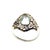 Modern 18k Solid White Gold Aquamarine & Old Mine Cut Diamond Antique Filigree Ring, Size 4.25 For Sale - Image 3 of 8