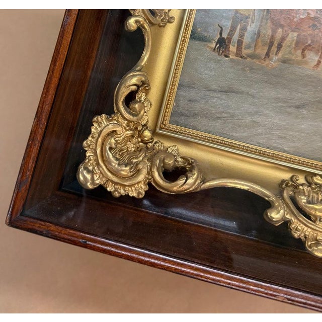 Antique 19th Century English Equestrian Outdoor Scene Oil Painting For Sale In New York - Image 6 of 7