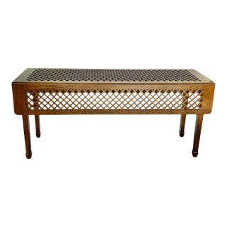 Paul Ferrante Gate Leg Lattice Console Table For Sale