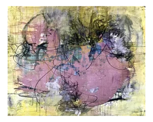 "Exhale" Abstract Mixed Media Painting