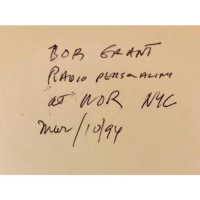 Late 20th Century Fred McDarrah, Vintage Signed Silver Gelatin Photograph Bob Grant Radio Personality Photo, 1994 For Sale - Image 5 of 7