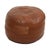 Vintage Round Faux Leather Ottoman, 1970s For Sale - Image 6 of 14