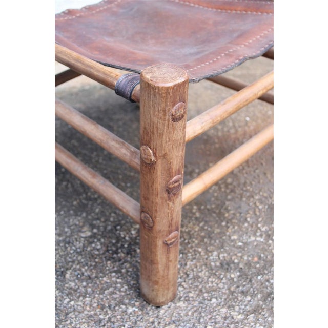 Safari Chairs in Wood and Leather, Italy, 1960s, Set of 2 For Sale - Image 17 of 18