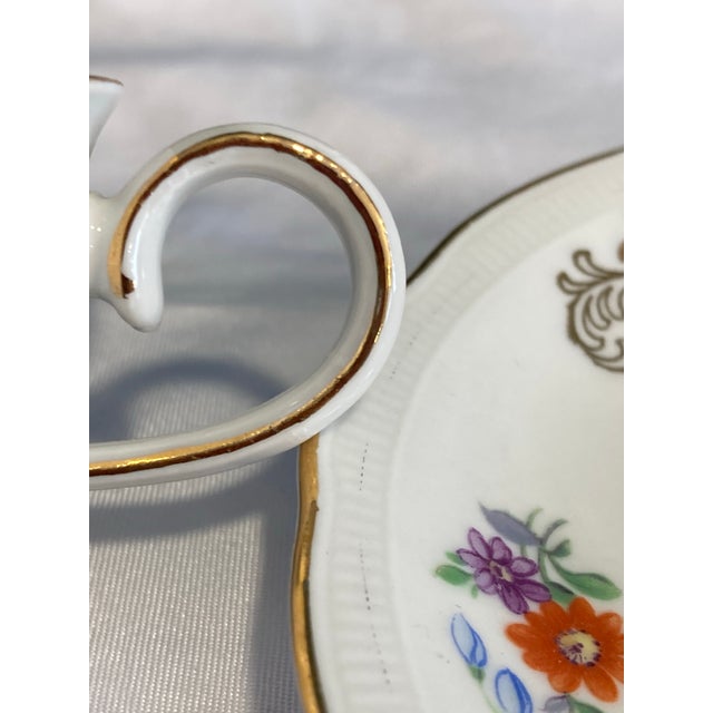 English Vintage Schumann Bavaria Floral Demitasse Cup and Saucer For Sale - Image 3 of 10