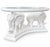White Elephant Sculptural Coffee Table With Faux Shagreen Top Trim For Sale - Image 4 of 7