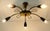 Mid-Century Sputnik Spider Ceiling Lamp in Brass, Metal and Plastic, 1950s For Sale - Image 12 of 14