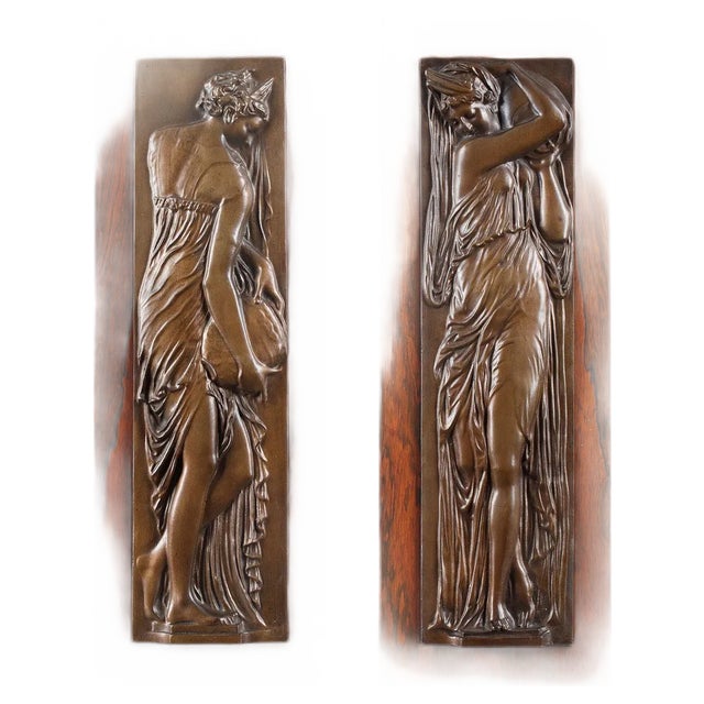 Bas-Reliefs of Women Carrying Water, Set of 2 For Sale
