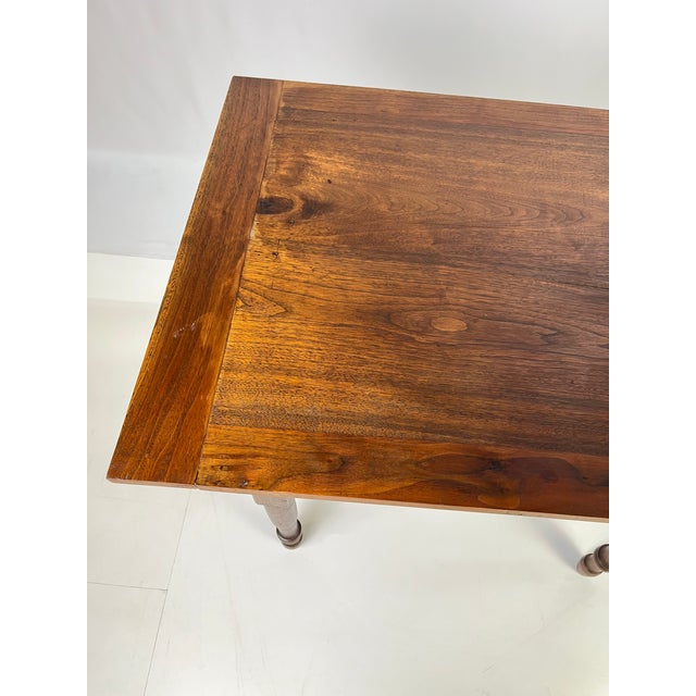 19th Century Southern Federal Inlaid Walnut & Yellow Pine Tavern Table For Sale - Image 12 of 17