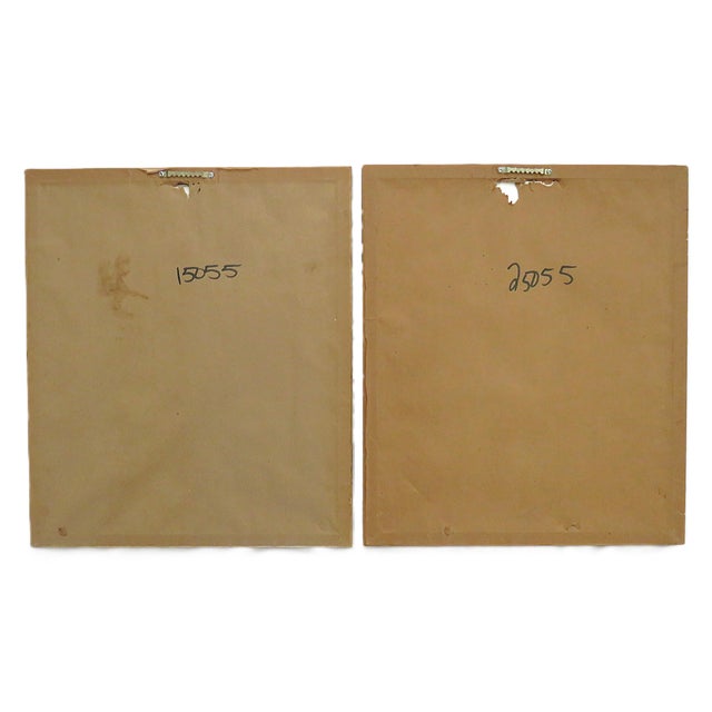 Mid 20th Century Pair of Botanical Lithographs Prints Framed Floral Flowers For Sale - Image 5 of 5
