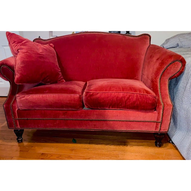 Late 19th Century Red Velvet Loveseat Chairish