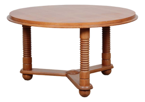 Wooden Coffee Table in the style of Charles Dudouyt, 1940s