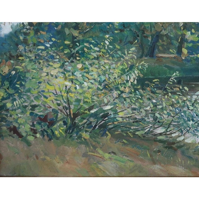 Impressionism Spring Landscape Oil Painting, 1963 For Sale - Image 4 of 6